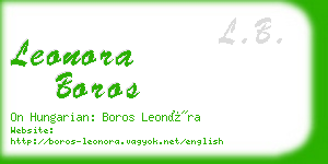 leonora boros business card